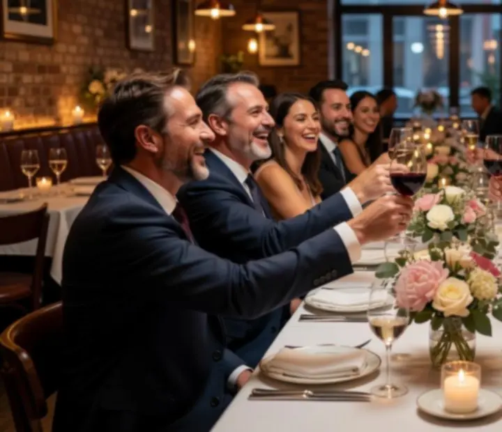 Invités profitant d'un dîner privé et d'une soirée au salon de jeux à l’Atelier Gourmand